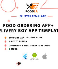 3 Apps | Flutter Food Ordering App ,Deliver Boy App & Shop(Vendor) Template | Android & IOS(Flutter)