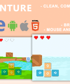 3D Adventure. Mobile, Html5 Game .c3p (Construct 3)