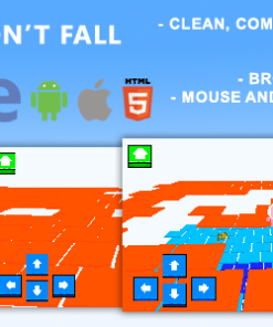 3D Don't Fall. Mobile, Html5 Game .c3p (Construct 3)