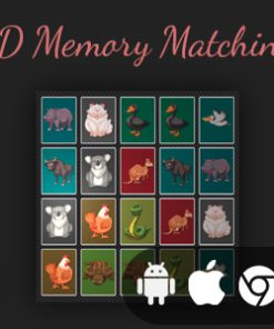 3D Memory Matching - Cross Platform Realistic Memory Game