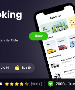 4 App Template | Cab Booking & Courier Package Sending App | Taxi Booking Mobile App | Cab Book