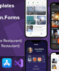 6 App UI Templates for MAUI and Xamarin: E-Commerce 1 & 2, Blog, Food Delivery Multi & Single, Movie