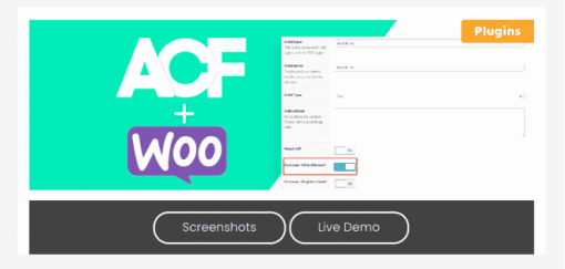 ACF For WooCommerce