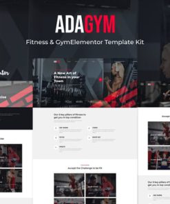 Adagym - Fitness & Gym Elementor Template Kit