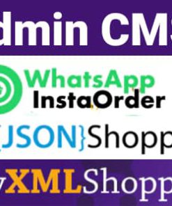 Admin CMS for WhatsApp Insta Order - jQuery JSON Store Shop - jQuery XML Store Shop