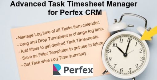 Advanced Task Timesheet Manager Module for Perfex CRM