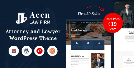 Aeen - Attorney and Lawyer WordPress Theme