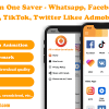 All in One Saver - Facebook, Instagram, TikTok, Twitter Likee Admob | IOS