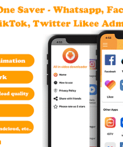 All in One Saver - Facebook, Instagram, TikTok, Twitter Likee Admob | IOS