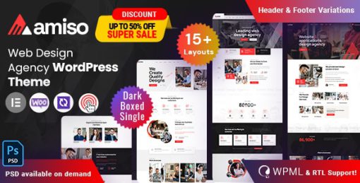 Amiso - Web Design Agency WordPress Theme