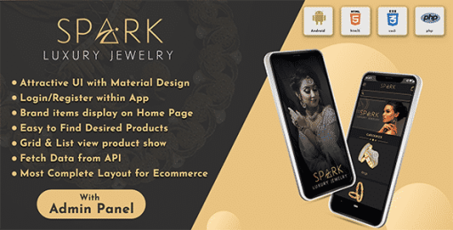 Android App Jewellery Online Shopping App with Admin Panel ( eCommerce Android App)