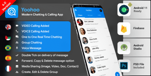 Android Chatting App with Voice/Video Calls, Voice messages + Groups -Firebase | Complete App|YooHoo