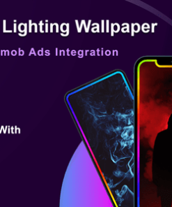 Android Edge Lighting Wallpaper - Digital Clocks wallpaper (Android 11)