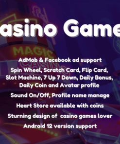 Android Multi Casino Game, Spin Wheel, Slot Machine, Scratch Card, Flip Card | AdMob, Facebook ads