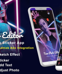 Android Neon Photo Editor with Whatsapp Sticker - Neon Spiral Light Effect (Android 10 Supported)