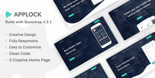 Applock - Responsive App Landing Page Template