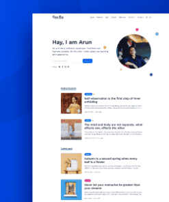 Arun - Gatsby React Personal Blog Theme