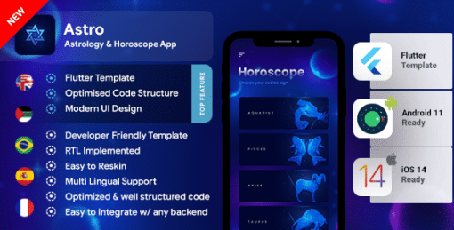 Astrology & Horoscope Android + iOS Template | Flutter | Astro