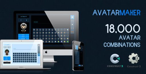 Avatar Maker - 18,000 Avatar Combinations (Construct 2 | Construct 3 | Capx | HTML5)
