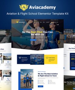 Aviacademy – Aviation & Flight School Elementor Template Kit