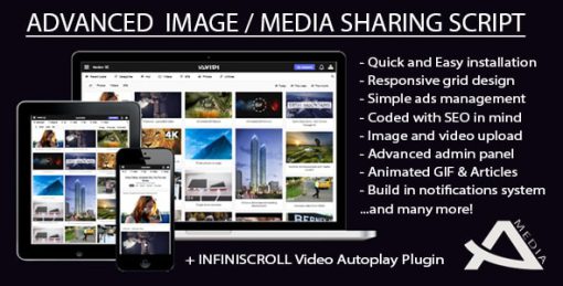 Avidi Media v3 - Premium Media Sharing Script (Photo, Video, Audio & Gifs)