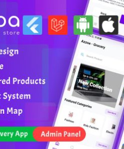 Azzoa - Grocery, MultiShop, eCommerce Flutter Mobile App with Admin Panel