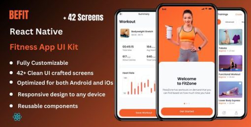 BeFit - Fitness React Native CLI App Ui Kit