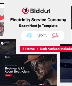 Biddut - Electricity Services React Next js Template