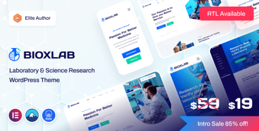 Bioxlab  - Laboratory & Science Research WordPress Theme