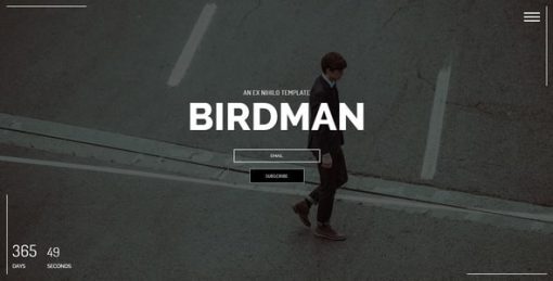 Birdman || Responsive Coming Soon Page