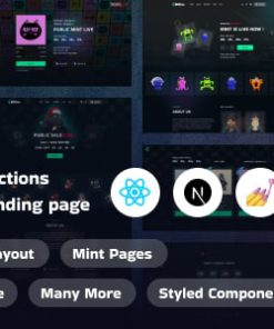 Bithu - NFT Minting/Collection React, Next JS Landing Page Template
