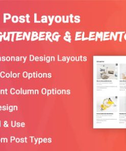 Blog Post Layouts for Gutenberg and Elementor