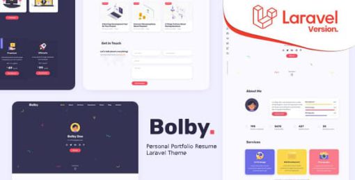 Bolby - - Personal Portfolio/CV/Resume Laravel Theme