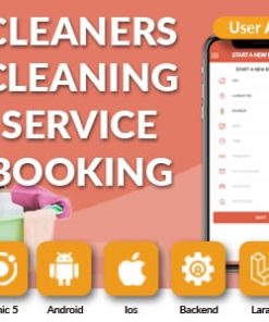 Book Cleaners Online Cleaning Services Search Cleaner Booking System (User App + Cleaner App + Admin