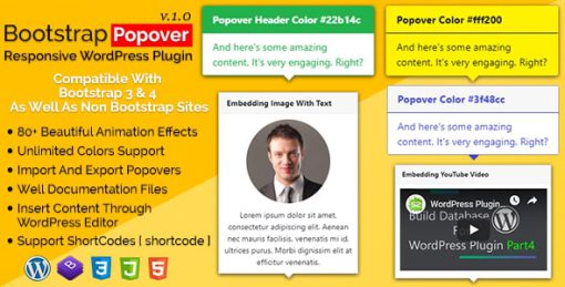 Bootstrap Popover - Responsive WordPress Plugin
