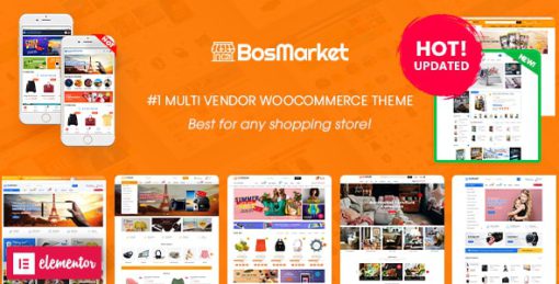 BosMarket - Flexible Multivendor Elementor WooCommerce WordPress Theme (12 Indexes + Mobile Layouts)