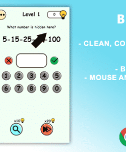 Brain Test 2. Mobile, Html5 Game .c3p (Construct 3)