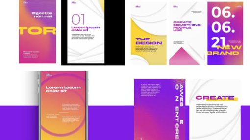 Bright Abstract typography stories