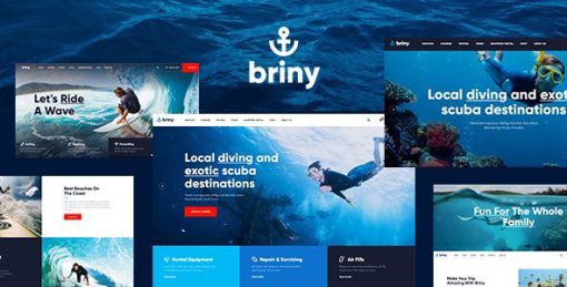 Briny | Scuba Diving School & Water Sports WordPress Theme