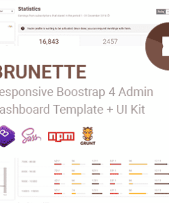 Brunette - Responsive Bootstrap 4 Admin & Powerful UI Kit