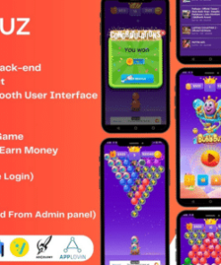 Bubb Buz Bubble Shooter Game - Rewards Earning App Android Studio Project
