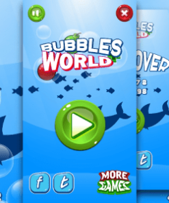 Bubbles world - HTML5 fun game + Mobile control + AdMob