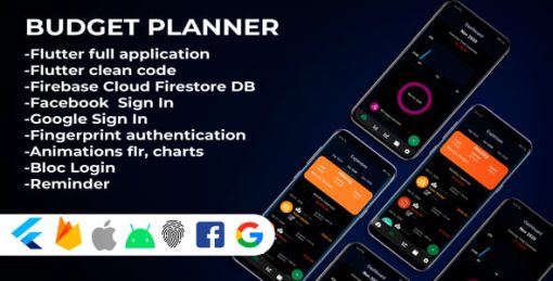 Budget expenses and funds Planner - Flutter Full App