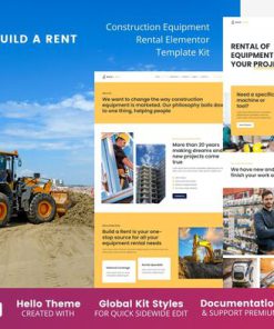 Build-A-Rent - Construction Equipment Rental Elementor Template Kit