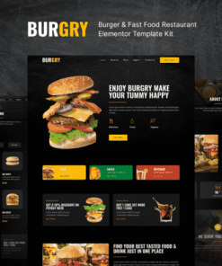 Burgry – Burger & Fast Food Restaurant Elementor Template Kit