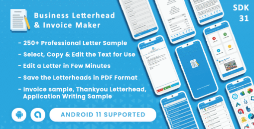 Business Letterhead and Invoice Maker(Android 11 Supported)