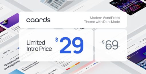 Caards - Modern Blog & Magazine WordPress Theme with Dark Mode