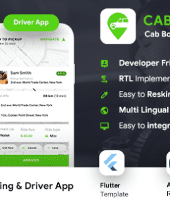 Cab Booking Android + iOS App Template | 2 Apps Passenger  + Driver | Cabira | Flutter