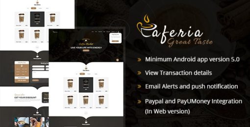 Caferia - Restaurant Food Order and Delivery Web and Mobile App