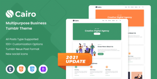 Cairo - Creative & Modern Multipurpose Tumblr Theme